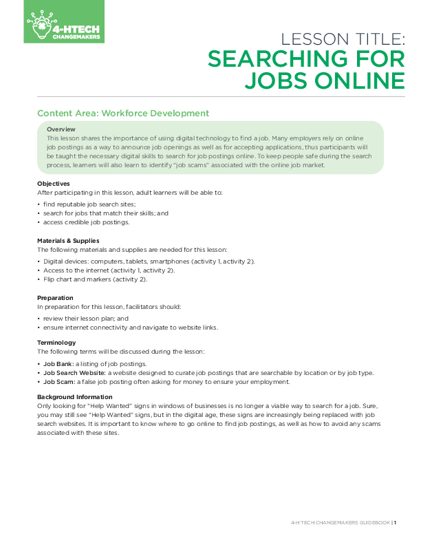 Searching for Jobs