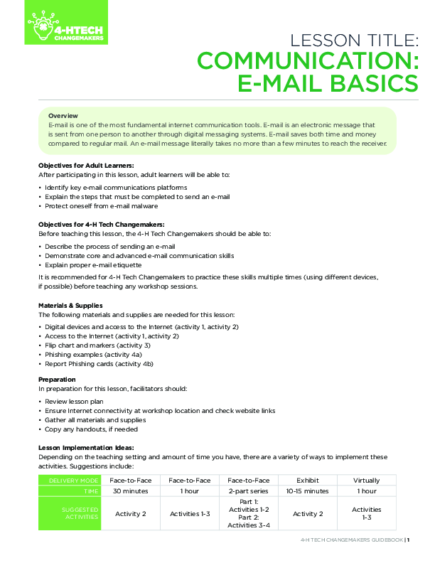 Communication Email Basics